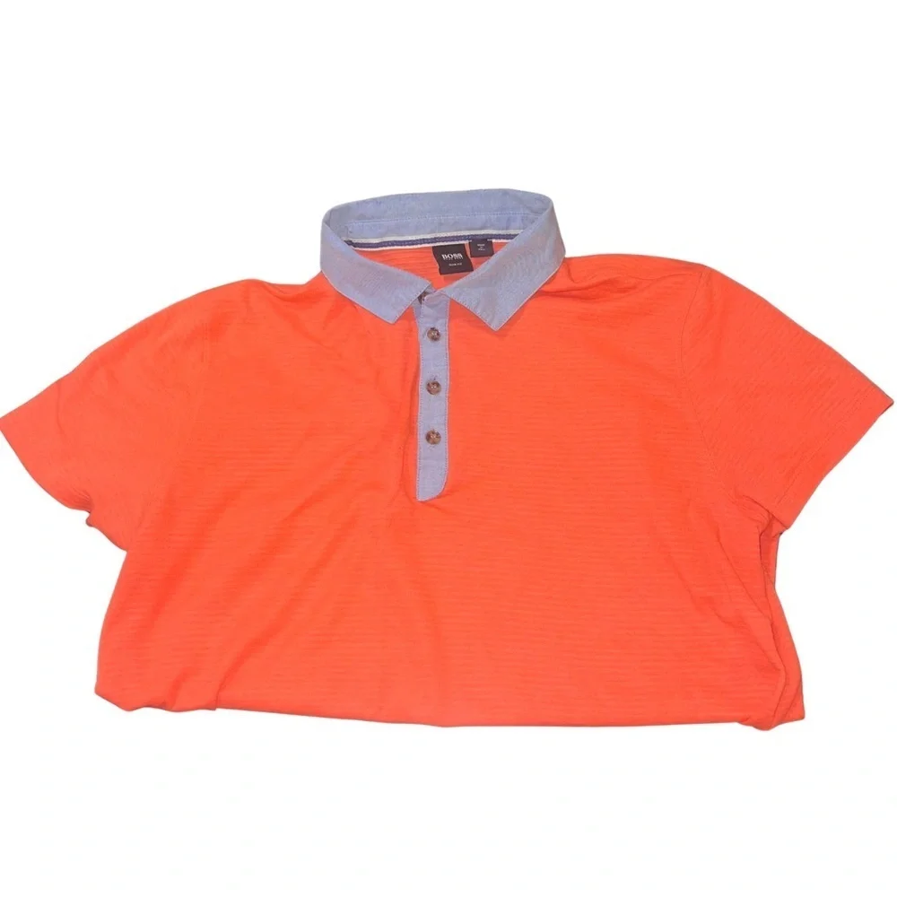 Hugo Boss Men’s Polo Shirt XL Coral - Picture 3 of 6